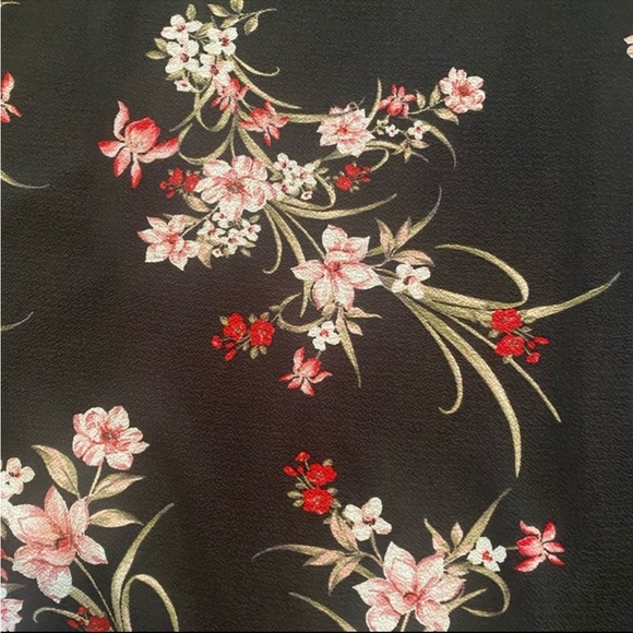 New BCBGeneration Floral Ruffle Smock Trapeze Dress Size 14 - Picture 8 of 8